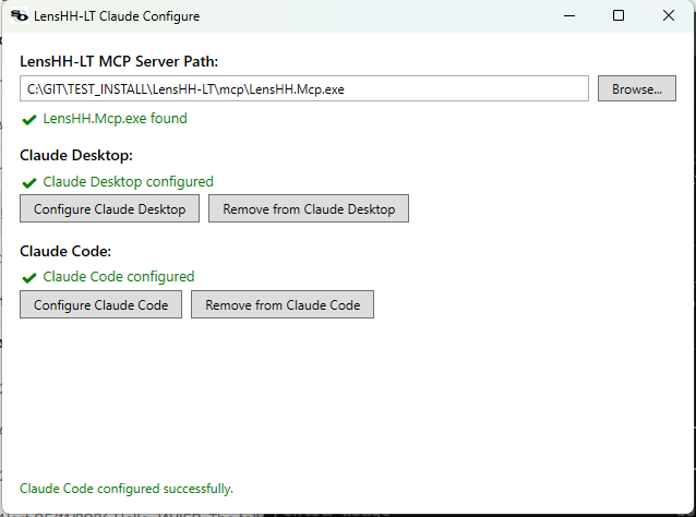 LensHH-LT Claude Configure utility